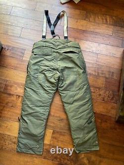 WWII WW2 Goose Down Type A-8 Army Air Force Flight Pants with suspenders