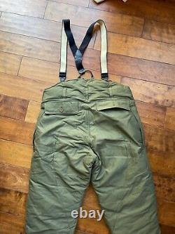 WWII WW2 Goose Down Type A-8 Army Air Force Flight Pants with suspenders