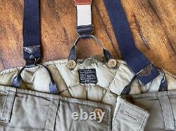 WWII WW2 Goose Down Type A-8 Army Air Force Flight Pants with suspenders