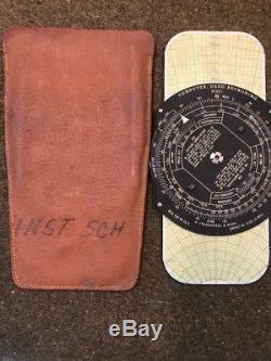 WWII / WW2 U. S. Army Air Forces, PILOTS NAVIGATION KIT, Leather Covered Case, +