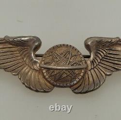 WWII World War 2 Sterling Navigator USA Army Air Force Wings Badge Pin