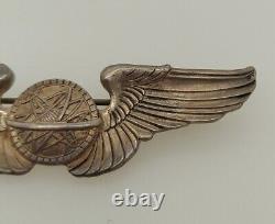 WWII World War 2 Sterling Navigator USA Army Air Force Wings Badge Pin