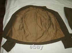 WWII World War 2 US Army Air Force Ike Jacket Uniform with Hat Belt Pants Tie