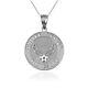 White Gold Us Air Force Medallion Pendant Necklace