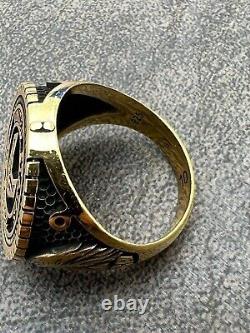 Without Stone US Air Force Military Army Men's Ring In 14K Yellow Gold Plated