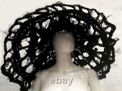 Women hat elegant royal ascot wedding wide brim summer tulle crochet luxury cool