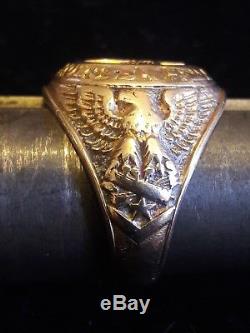 World War 2 United States Army Air Forces 10k gold Pilots Propeller Ring