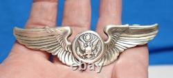 Ww II Sterling Silver U. S. Army Air Force Enlisted Air Crew Wings Lapel Pin