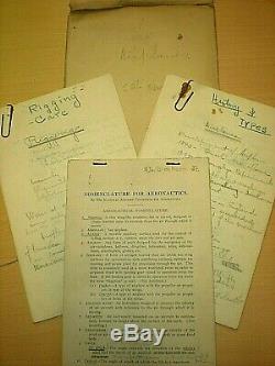 Ww1. 1918. U. S. Army Pilot. Aviation Original Training Notes. Call Field. Texas