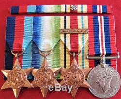 Ww2 British Australian Navy Air Force Army Medal Group Of 4 Court Mounted
