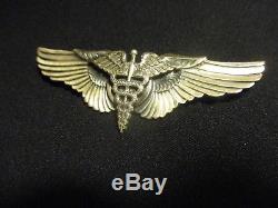 Ww2 Sterling Orber Flight Surgeon 3 Inch Army Air Force War Wing Antique Nice