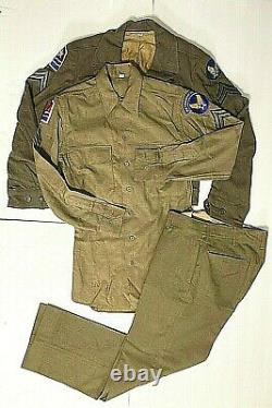 Ww2 Us Army Air Force Aviation Transport Ike Jacket, Shirt & Pants Uniform 1944