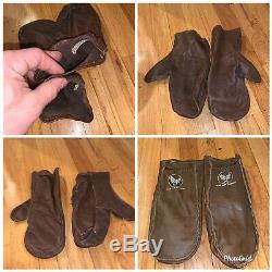 Ww2 Us Army Air Force Leather Flying Pilot Pants Large Boots Gloves B-17 Gunner