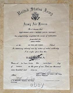 Ww2 Us Army Air Forces B-17 Flying Fortress Gunner's Mia Document Grouping