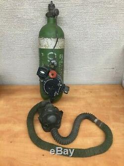 Ww2 Us Army Airforce Aviators Oxygen Tank, Gauges And Breathing Mask