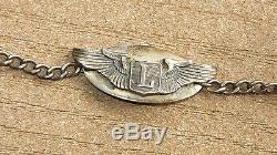 Ww2 Usaaf Military Us Army Air Force Liaison Pilot Wing Bracelet Sterling