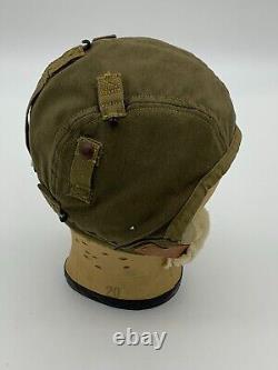 Ww2 Wwii Us Army Air Force Type A-9 Summer Flight Helmet Large