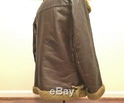 Wwii Us Army Air Force B-3 Leather Flight Bomber Jacket Size 42 Usaaf