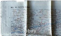 Wwii Us Army Air Forces Silk Escape And Evasion Map North And South Burma