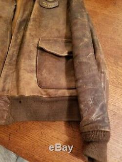 Wwii Us Army Air Forces Usaaf Pilot Leather Flight Jacket Type A-2
