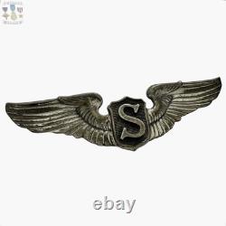 Wwii Usaac Service Pilot Wings Us Army Air Forces 3 Size Sterling Ww2 #279