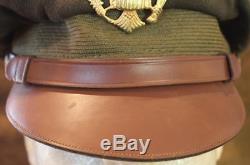 Wwii Usaaf Us Army Air Force Olive Drab Wool Crusher Hat No Holes Flexible Bill