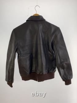 YMCLKY LEATHER JACKET BLUSON 36 Brown SOLID TYPE A-2 ARMY AIR FORCES Used