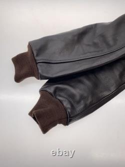 YMCLKY LEATHER JACKET BLUSON 36 Brown SOLID TYPE A-2 ARMY AIR FORCES Used