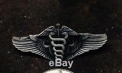 1942 Ww2 Chirurgien Pin Coin Vol Anneau Caducée Air Force Aile Armée Usaaf