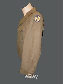 1944 Seconde Guerre Mondiale Us Army 8e Armée De L'air Ike Jacket Wool Patch E29142e