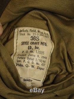 1944 Seconde Guerre Mondiale Us Army 8e Armée De L'air Ike Jacket Wool Patch E29142e