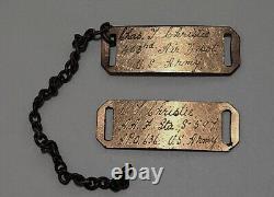 2 Bracelets d'identification de l'Armée de l'Air de l'Armée américaine pendant la Seconde Guerre mondiale