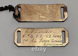 2 Bracelets d'identité de l'US Army Air Force de la Seconde Guerre mondiale