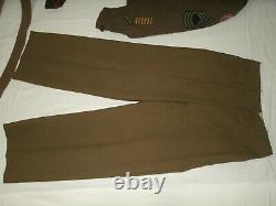 2ème Guerre Mondiale Armã©e Amã©ricaine Ike Veste Uniforme Avec Pantalon De Ceinture De Chapeau Tie