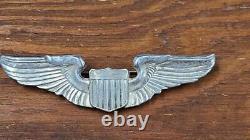 3 ailes de pilote de l'armée de l'air de la Seconde Guerre mondiale en argent sterling de Josten