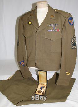 8e Aircrew De La Force Aerienne De La Seconde Guerre Mondiale British Made Uniform Grouping