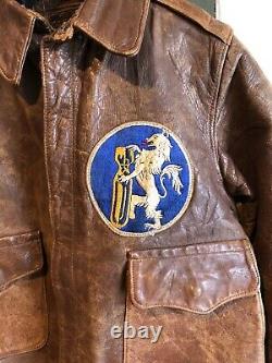 A-2-rough Wear Horsehide Flying Jacket Original Us Army Air Force Wwii, Taille 38