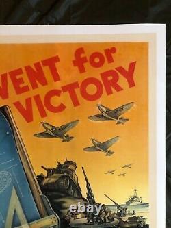 Affiche De Guerre Originale De Wwii Ww2 Invent Pour La Victoire Us Army Navy Airfront
