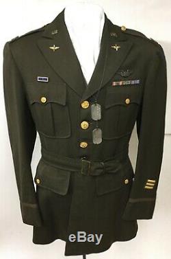 Air Corp Army Veste Officier Dress 9 Ailes De Vol Pilote Clair Leslie Air Force