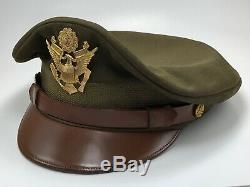 Air Force Seconde Guerre Mondiale L'armée Américaine Bancroft Zephyr Crusher Cap Crush Service Chapeau 7-3 / 8