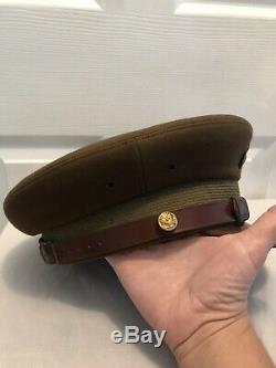 Air Original Seconde Guerre Mondiale L'armée Américaine Armée De Vol Ace Visor Hat Crush Crusher Cap