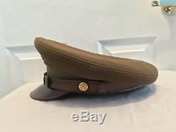 Air Original Seconde Guerre Mondiale L'armée Américaine Armée De Vol Ace Visor Hat Crush Crusher Cap