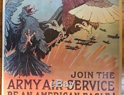 American Eagle Original Poster Us États-unis Rejoignent L'army Air Force Recrutement Pin-up