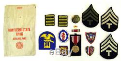 Armée De L'air De L'armée Américaine De La Seconde Guerre Mondiale Nommée Ike Jacket & Cap, Patches & Rubans