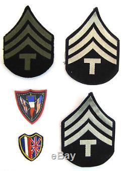 Armée De L'air De L'armée Américaine De La Seconde Guerre Mondiale Nommée Ike Jacket & Cap, Patches & Rubans