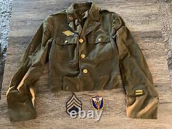 Authentic Original Wwii 4th Air Force Us Army Jacket W Patches Sergent Caporal