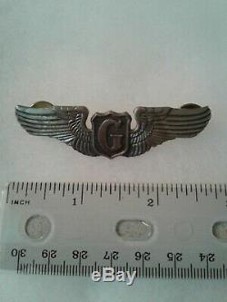Authentique Seconde Guerre Mondiale Forces De L'armée De L'air Des États-unis Planeur Ailes Badge Pilote Insignia
