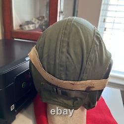 Authentique Ww II Air Force Aviator Cap/helmet Set A-9 Ou A-10