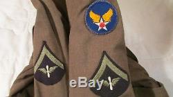 Avant Seconde Guerre Mondiale Uniforme De L'armée De L'air Us Classe A Uniforme Veste Ike Patch Chevron Pin