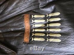 Avirex Men's Leather Jacket-édition Limitée-pin Up-bomber-us Army Air Forces